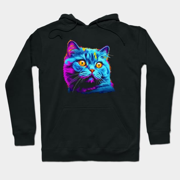 Scottish Fold Cat Hoodie by Quotee